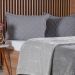 Edredom Queen Plush Bicolor Dupla Face 100% Poliéster 220x240cm Platina