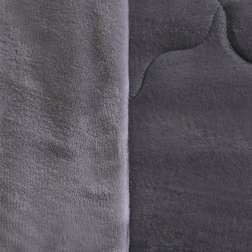 Edredom Queen Plush Bicolor Dupla Face 100% Poliéster 220x240cm Platina