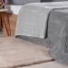 Edredom Queen Plush Bicolor Dupla Face 100% Poliéster 220x240cm Platina