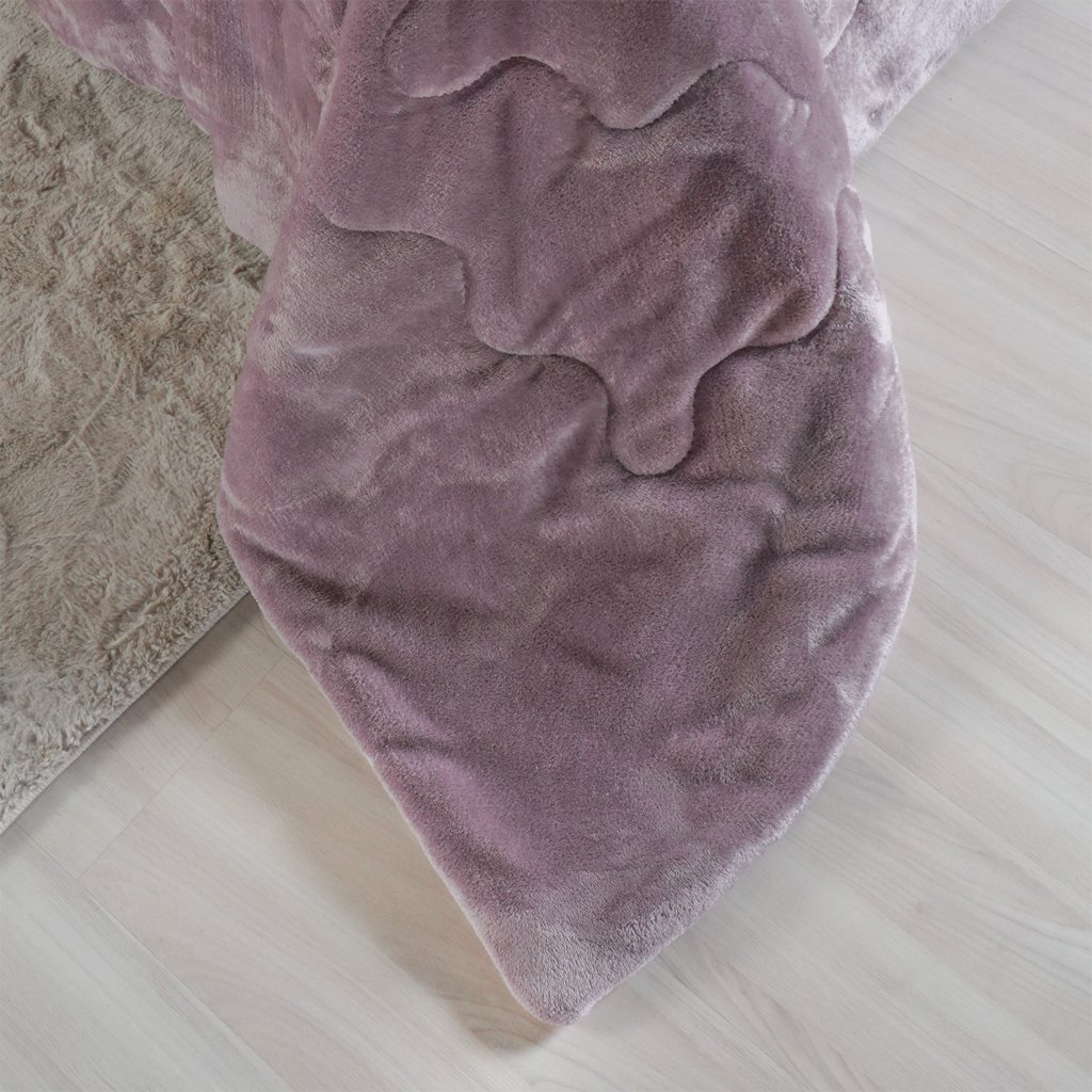 Edredom Sherpa King Dupla Face 240x260cm Old Mauve