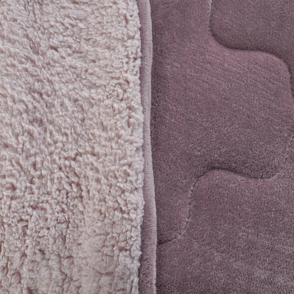Edredom Sherpa Queen Dupla Face 220x240cm Old Mauve