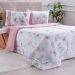 Edredom Solteiro Bella Cama Malha 125g/m² 100% Algodão 160x220cm Rosa