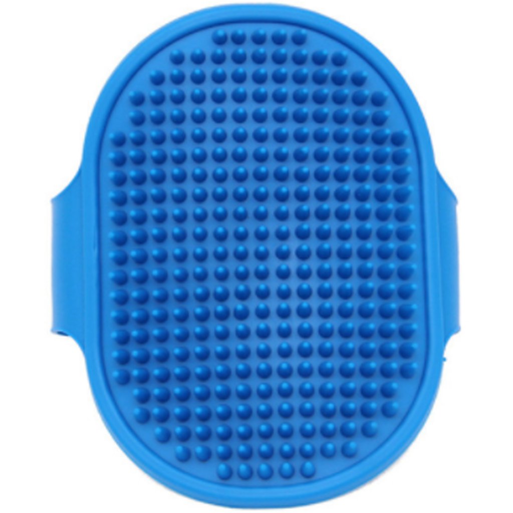 Escova de Banho Pet Silicone com Regulagem 13x8cm Azul