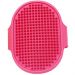 Escova de Banho Pet Silicone com Regulagem 13x8cm Rosa