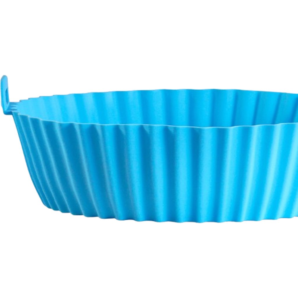 Forma de Silicone Air Fryer 20cm Azul