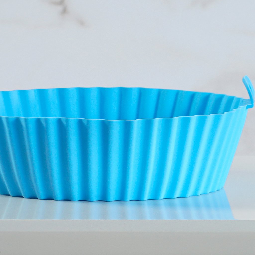 Forma de Silicone Air Fryer 20cm Azul