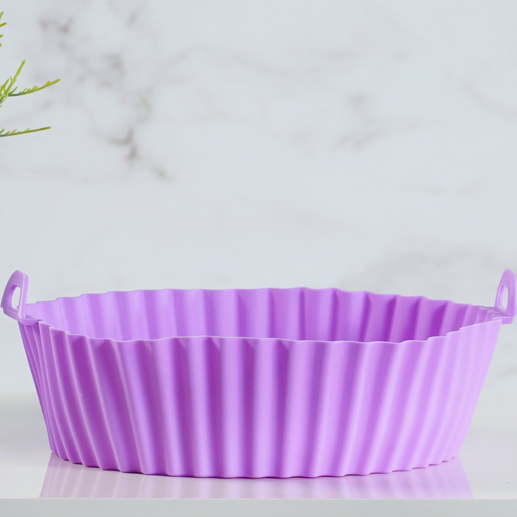 Forma de Silicone Air Fryer 20cm Lilás