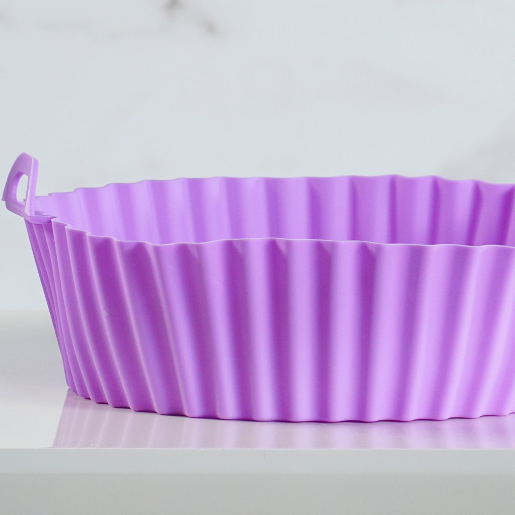 Forma de Silicone Air Fryer 20cm Lilás