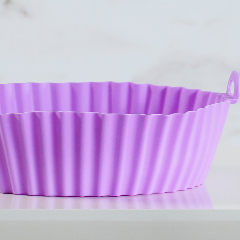 Forma de Silicone Air Fryer 20cm Lilás