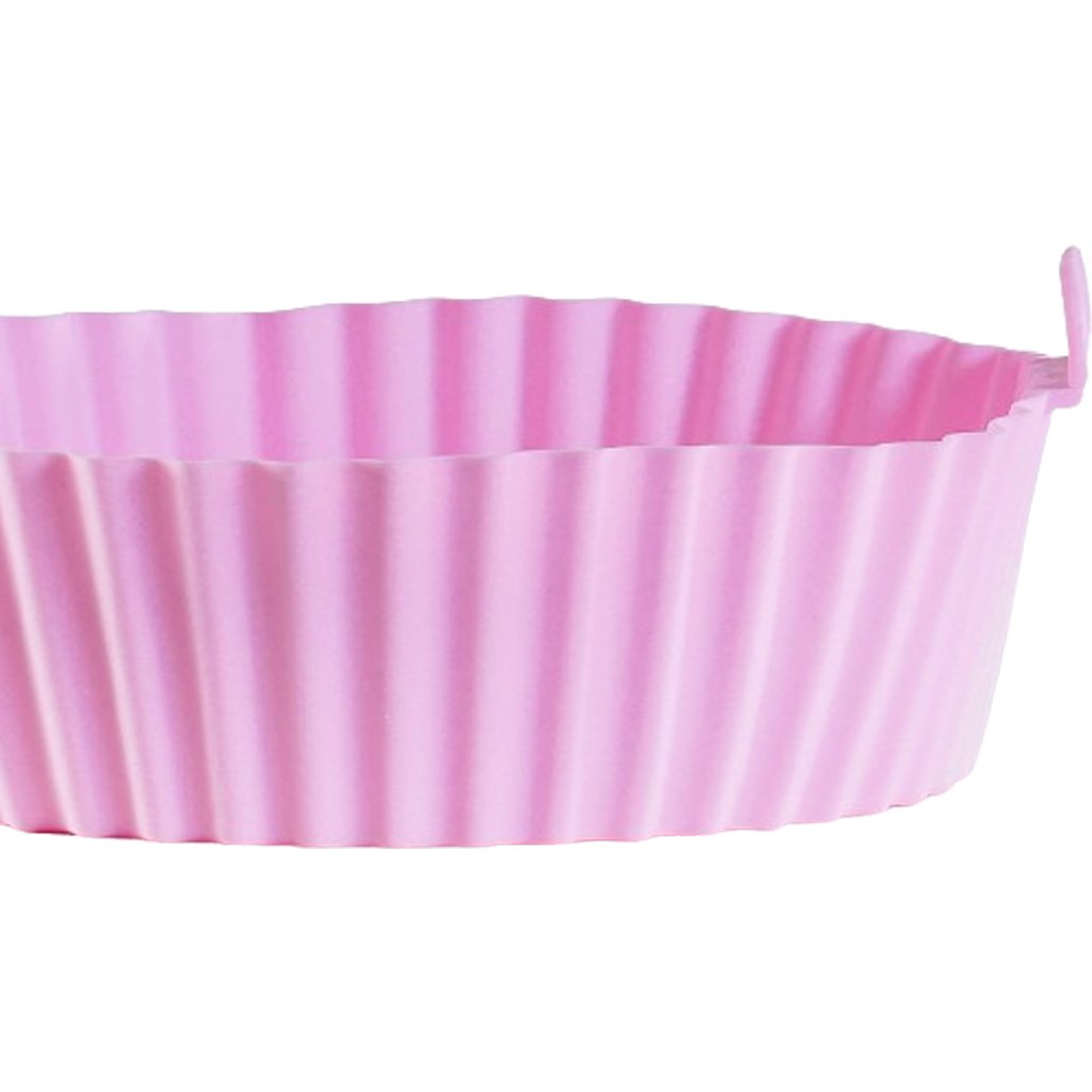 Forma de Silicone Air Fryer 20cm Rosa