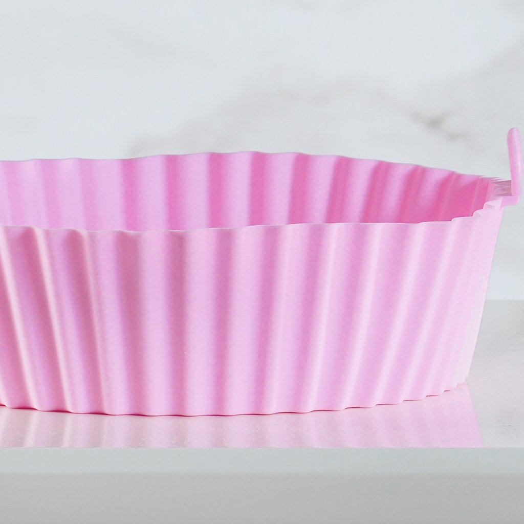 Forma de Silicone Air Fryer 20cm Rosa