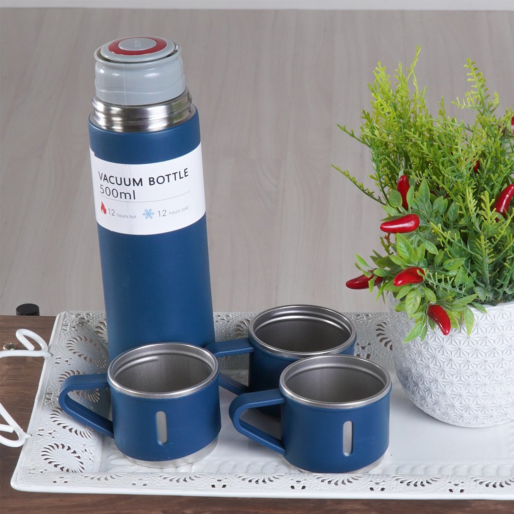 Garrafa Térmica com Xícara 500ml 12 Horas Quente ou Frio Verde
