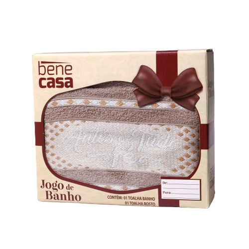 Jg Toalha de Banho e Rosto Jacquard Palavras do Bem Bene Casa Rosa Sonhar