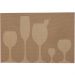 Jogo 2 Americano Tramex de Mesa 45x30cm Copos Bege