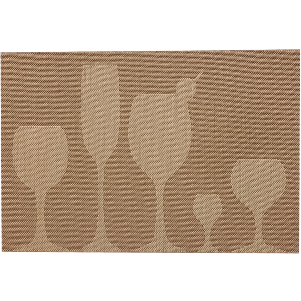 Jogo 2 Americano Tramex de Mesa 45x30cm Copos Bege