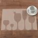 Jogo 2 Americano Tramex de Mesa 45x30cm Copos Bege