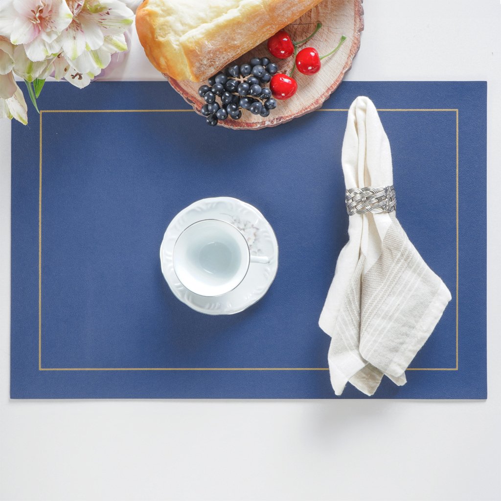 Jogo 8 Americano Classic PU 45x30cm Navy