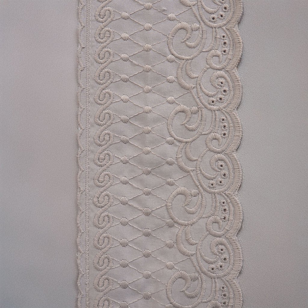 Jogo de Cama Casal Broderie 3 Pçs Bordado Inglês 138x188x30cm Gray