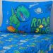 Jogo de Cama Kids Solteiro 2 Pçs Microfibra 88x188x30cm Dino