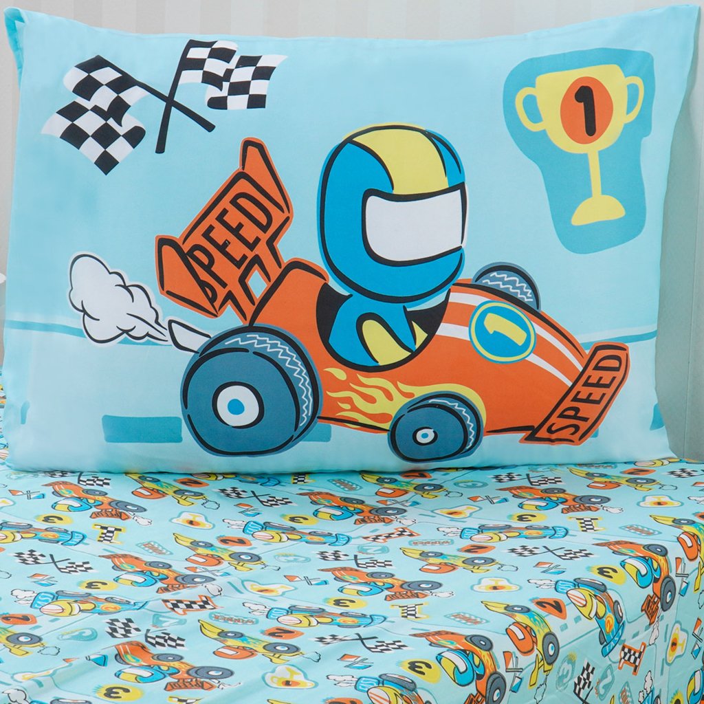 Jogo de Cama Kids Solteiro 2 Pçs Microfibra 88x188x30cm Speed