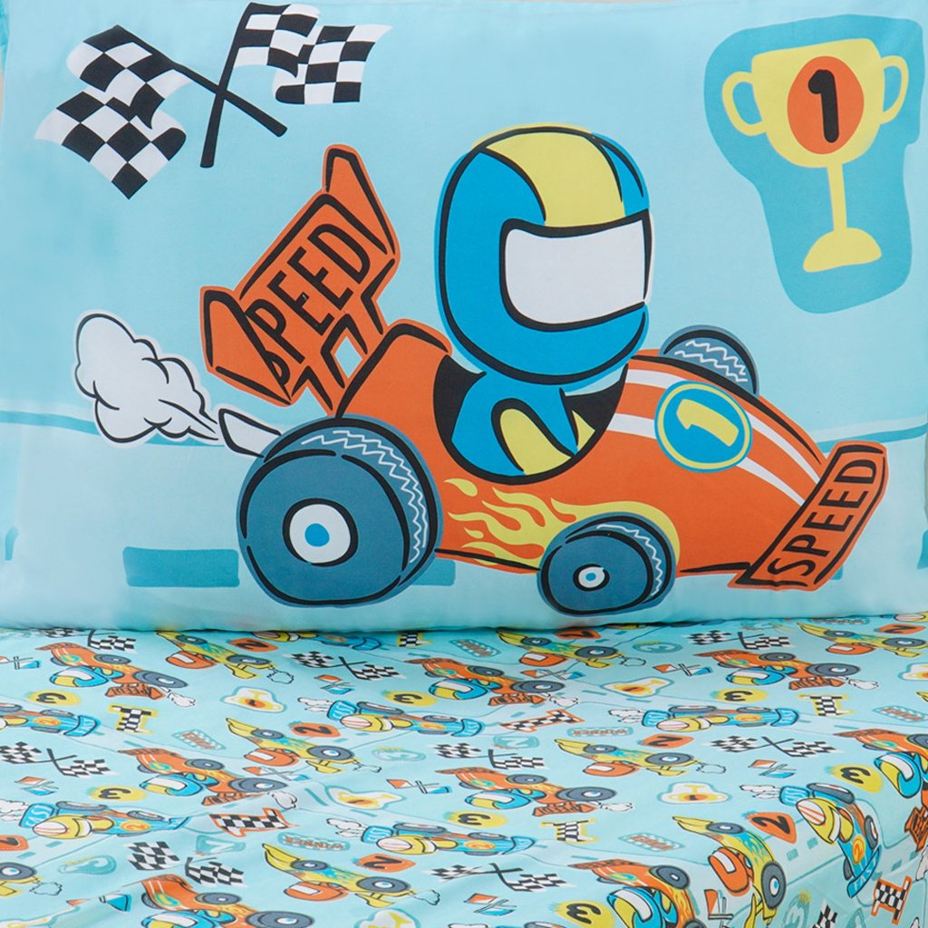 Jogo de Cama Kids Solteiro 2 Pçs Microfibra 88x188x30cm Speed