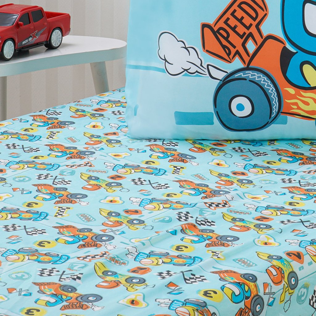 Jogo de Cama Kids Solteiro 2 Pçs Microfibra 88x188x30cm Speed