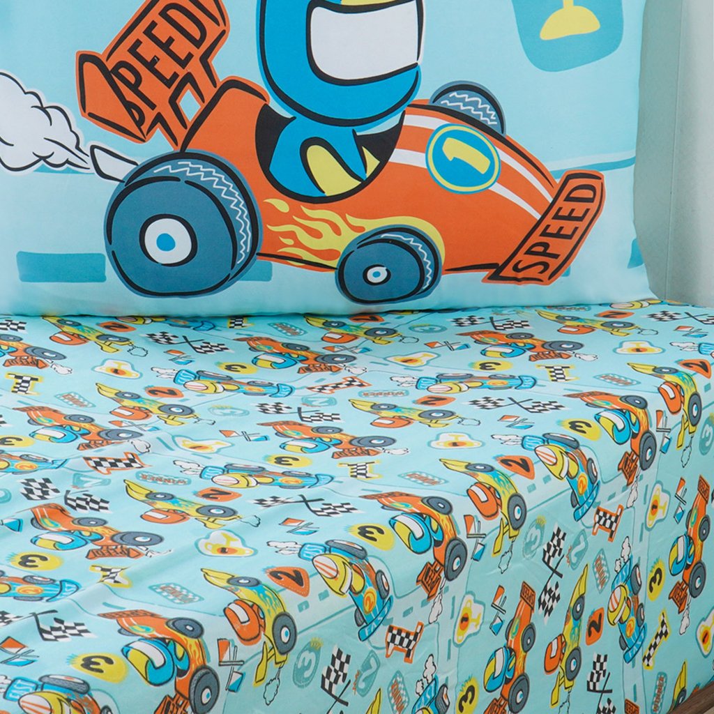 Jogo de Cama Kids Solteiro 2 Pçs Microfibra 88x188x30cm Speed