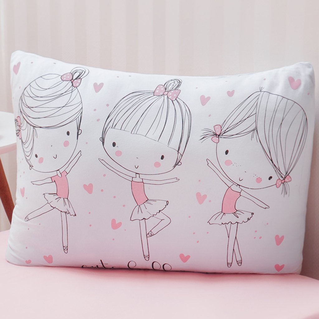 Jogo de Cama Kids Solteiro Infantil Malha 88x188x25cm Ballet