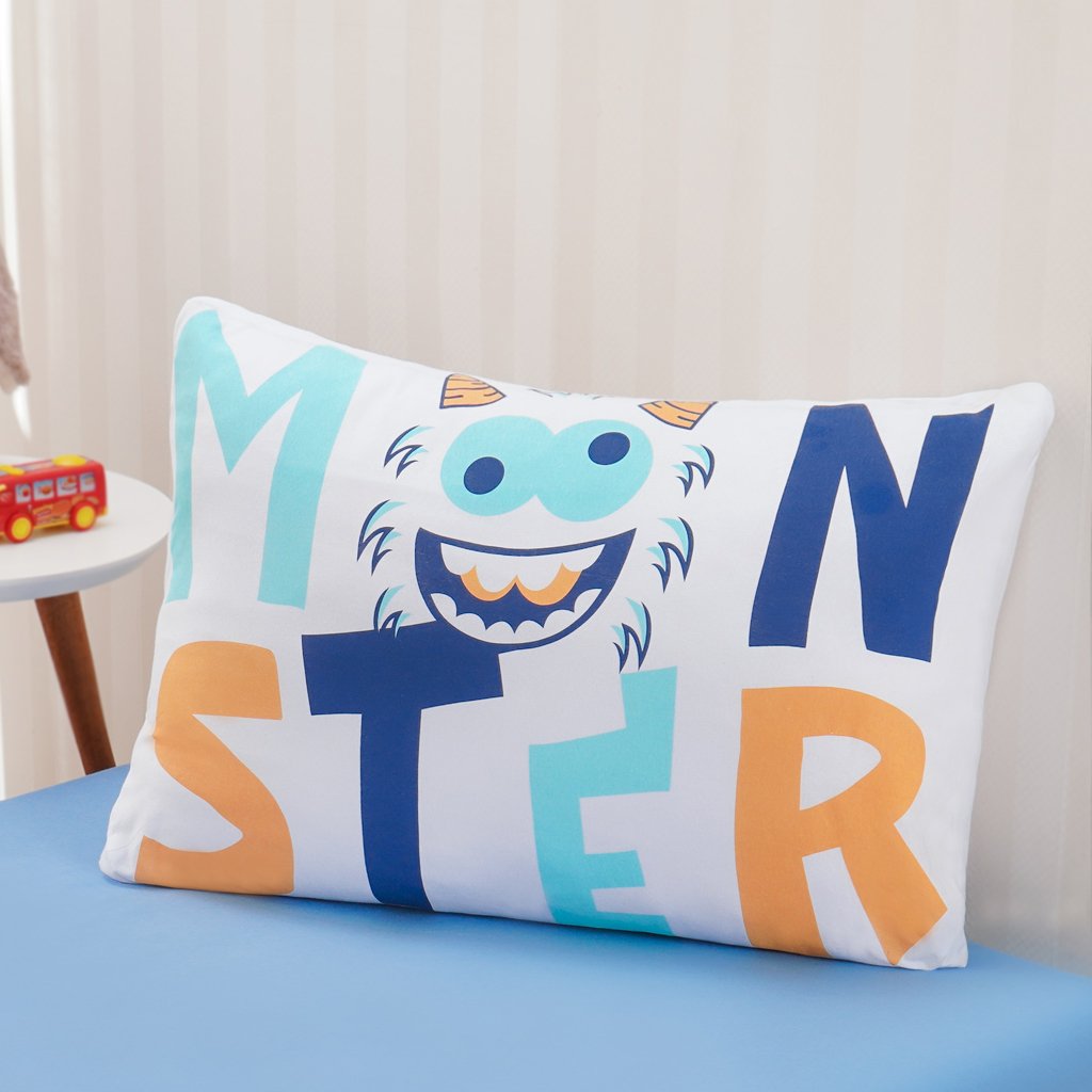 Jogo de Cama Kids Solteiro Infantil Malha 88x188x25cm Monster