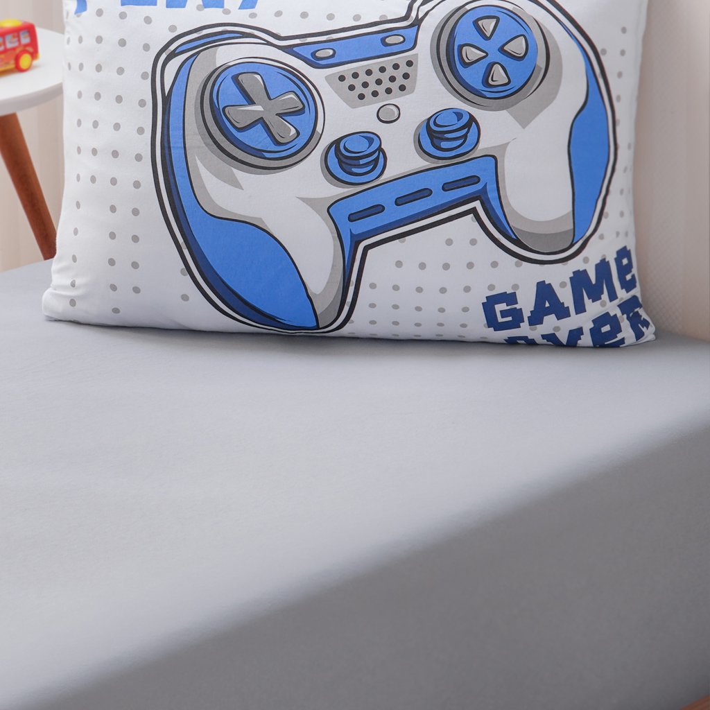 Jogo de Cama Kids Solteiro Infantil Malha 88x188x25cm Play Game