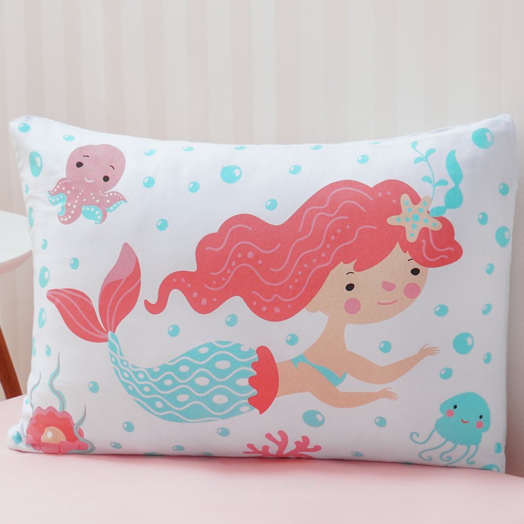 Jogo de Cama Kids Solteiro Infantil Malha 88x188x25cm Sereia