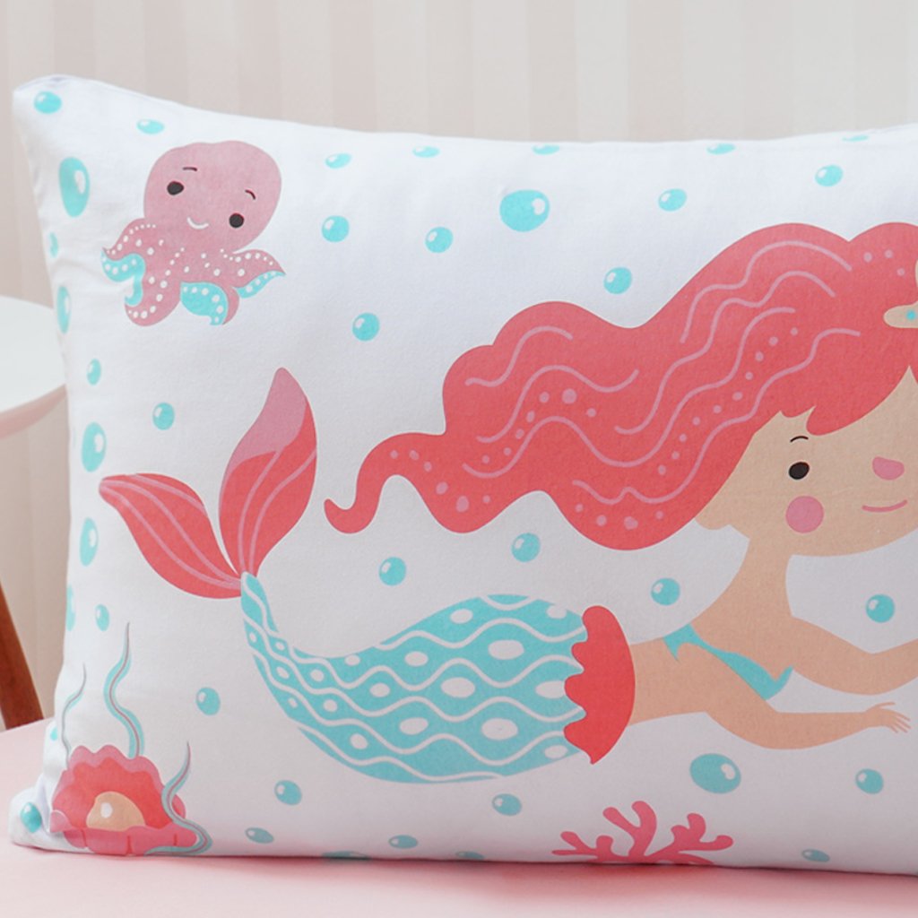 Jogo de Cama Kids Solteiro Infantil Malha 88x188x25cm Sereia