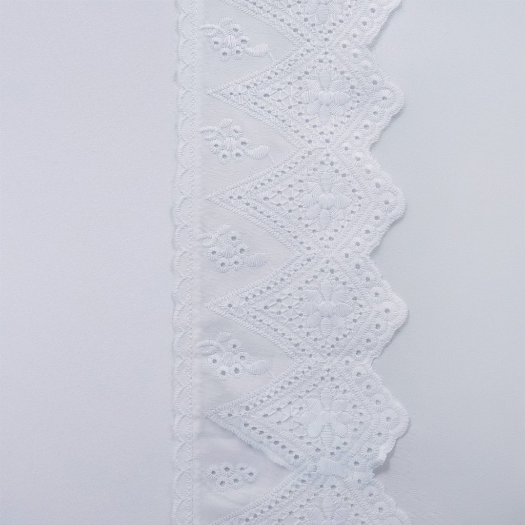 Jogo de Cama King Broderie 3 Pçs Bordado Inglês 193x203x40cm Branco