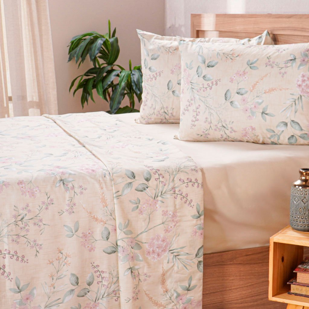 Jogo de Cama King Cotton Touch 4 Peças 193x203x40cm Jasmine