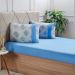 Jogo de Cama King Malha 3 Pçs Bella Cama New 190x200cm Azul