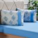 Jogo de Cama King Malha 3 Pçs Bella Cama New 190x200cm Azul