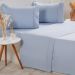 Jogo de Cama King Serenitá 4 Pçs Bordado Festonê 193x203x40cm Blue
