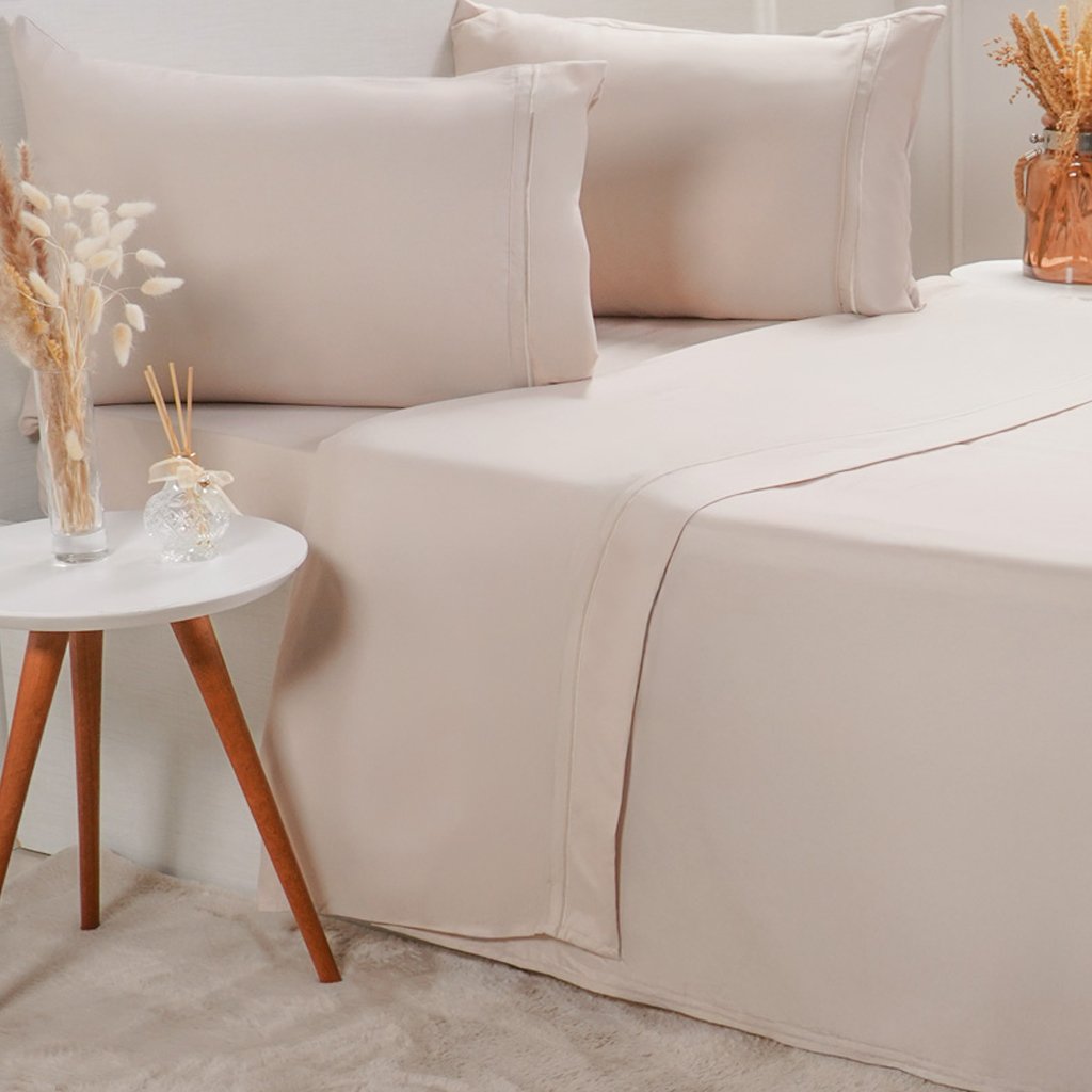 Jogo de Cama King Serenitá 4 Pçs Bordado Festonê 193x203x40cm Machiatto
