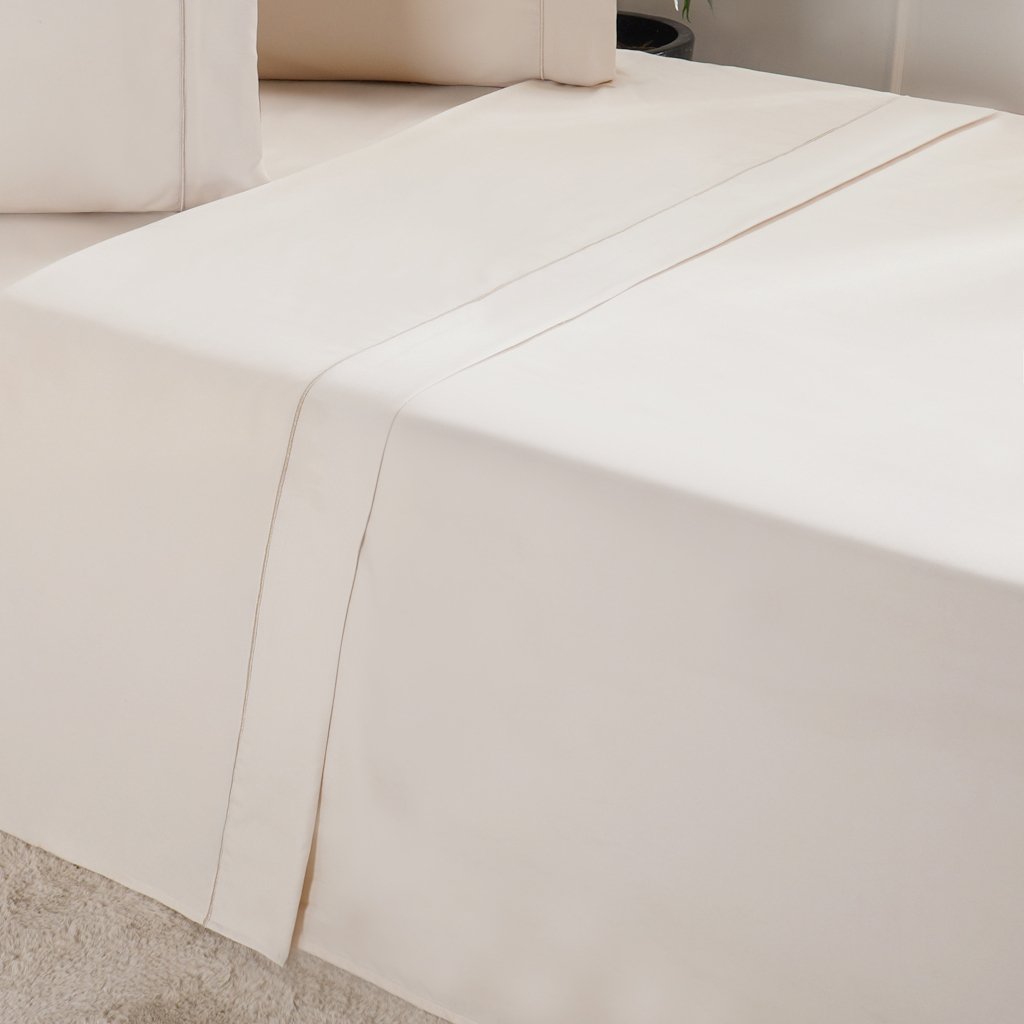 Jogo de Cama King Serenitá 4 Pçs Bordado Festonê 193x203x40cm Sand