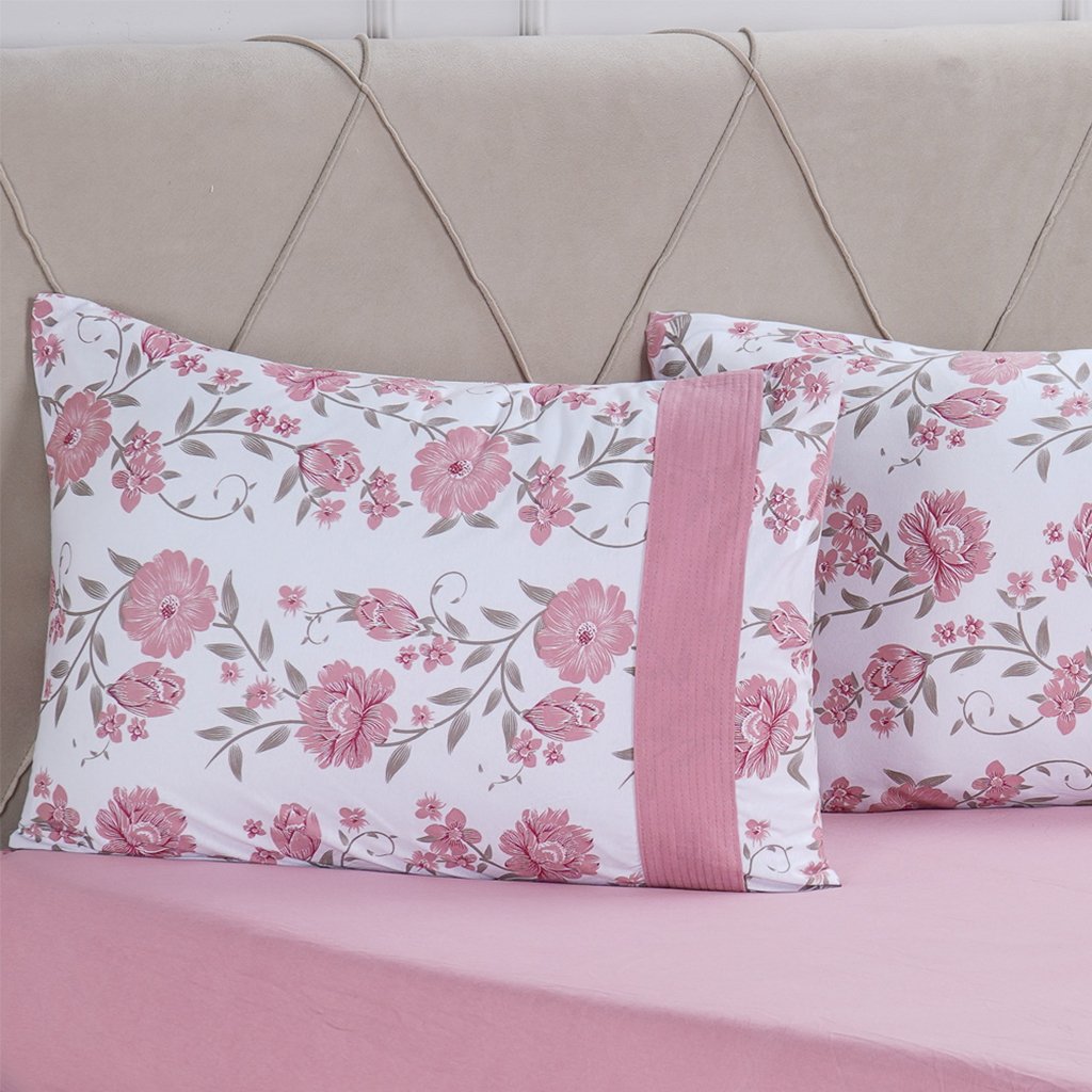Jogo de Cama Malha 3 Pçs Casal Bella Cama 138x188cm Aster