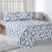 Jogo de Cama Queen 4 Pçs 150 Fios Super Macio 100% Algodão Fliese