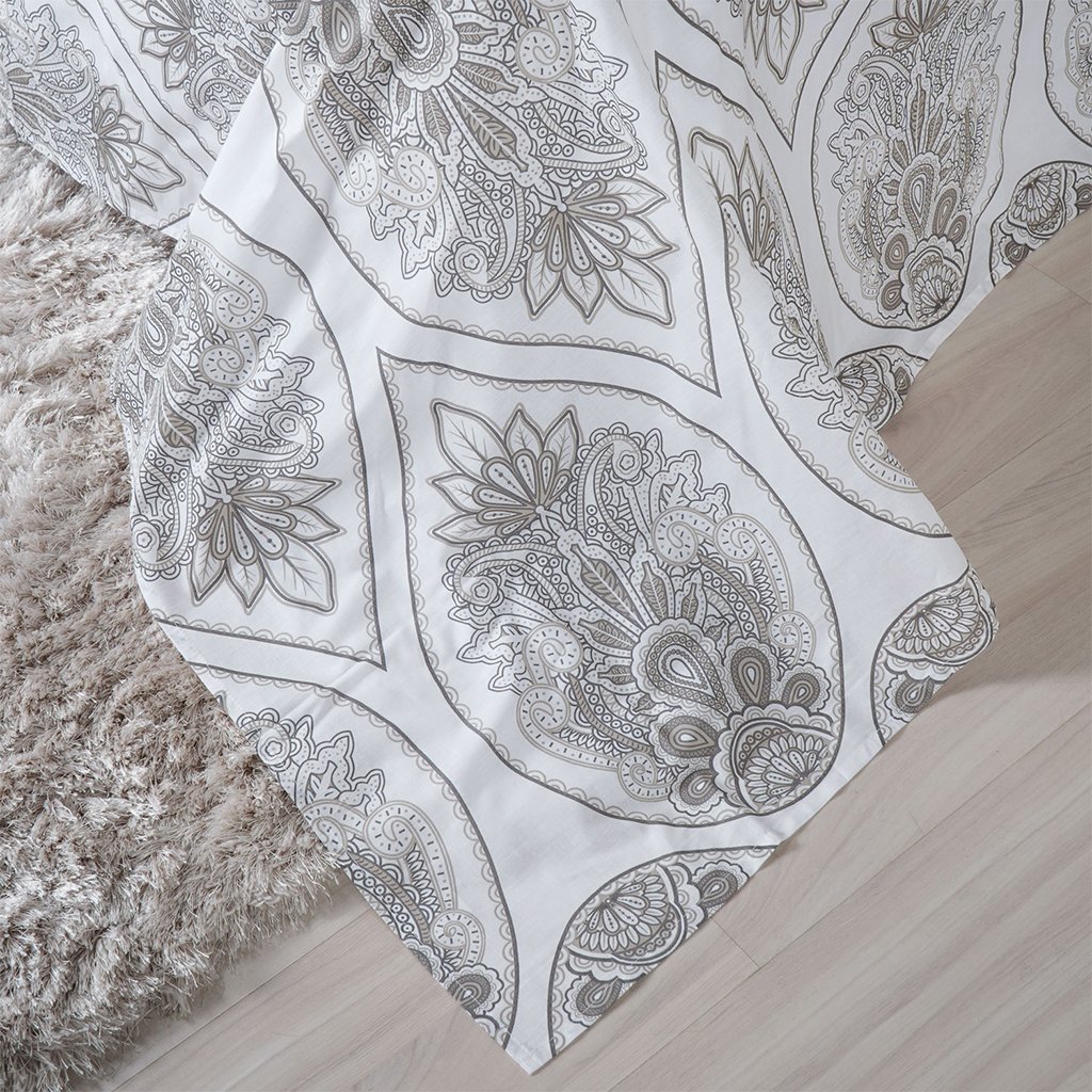 Jogo de Cama Queen 4 Pçs 150 Fios Super Macio 100% Algodão Paisley