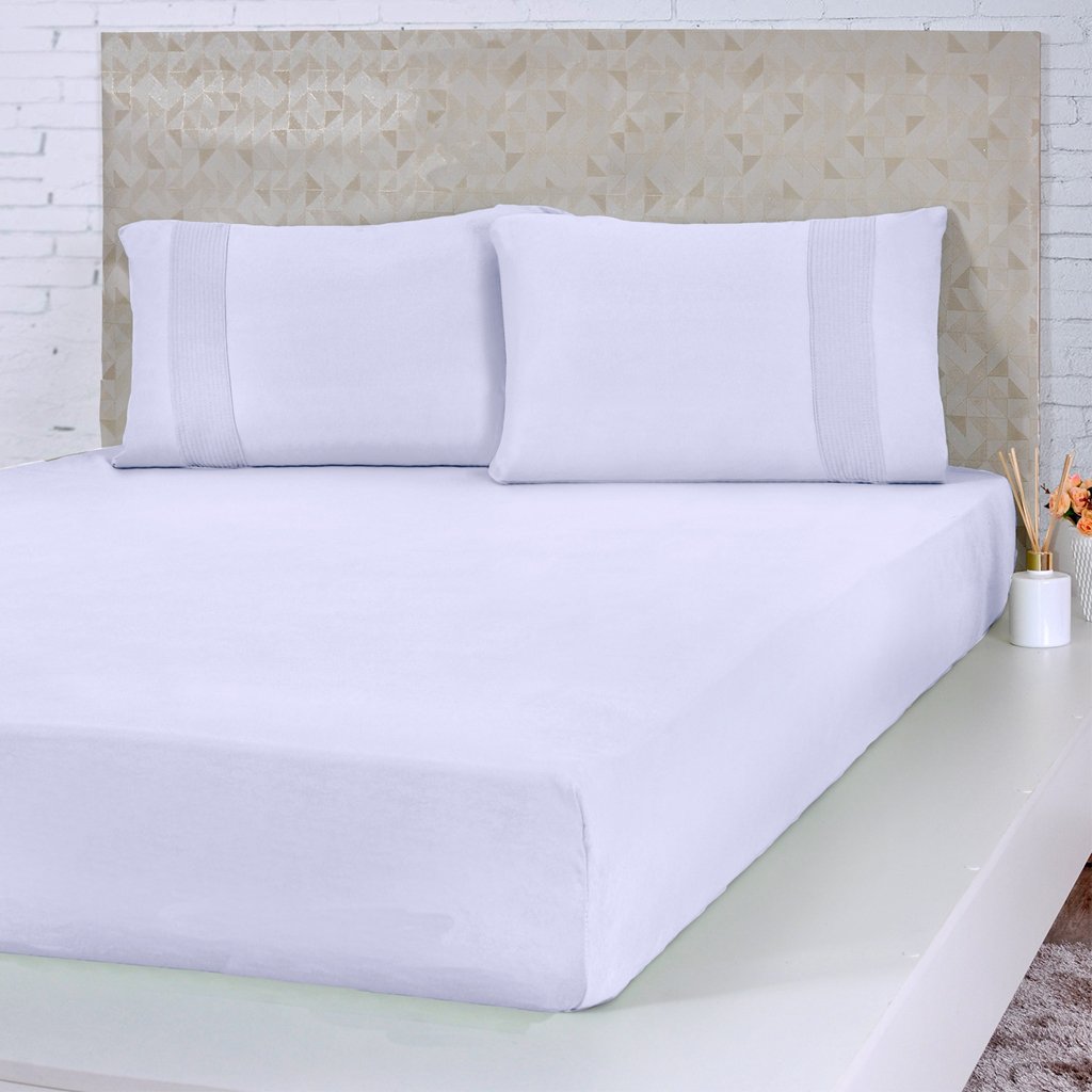 Jogo de Cama Queen Malha 100% Algodão Bella Cama