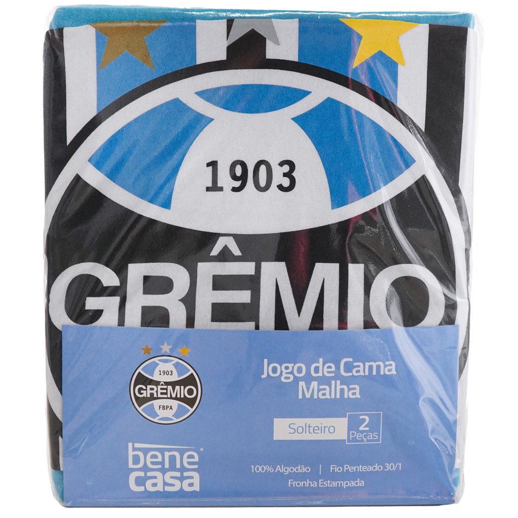 Jogo de Cama Solteiro 2 Pçs Clubes de Futebol Grêmio