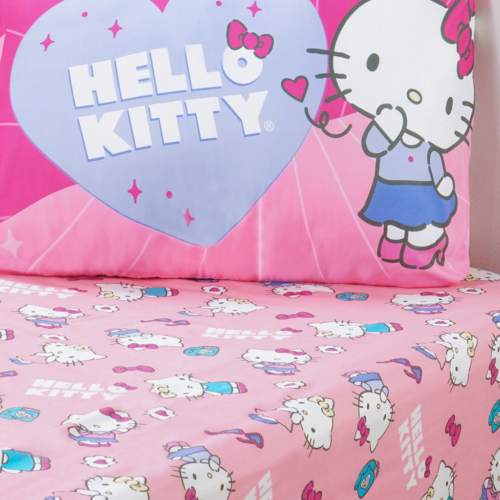 Jogo de Cama Solteiro 2 Pçs Hello Kitty 88x188x30 Flawless
