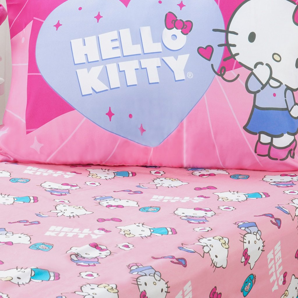 Jogo de Cama Solteiro 2 Pçs Hello Kitty 88x188x30 Flawless