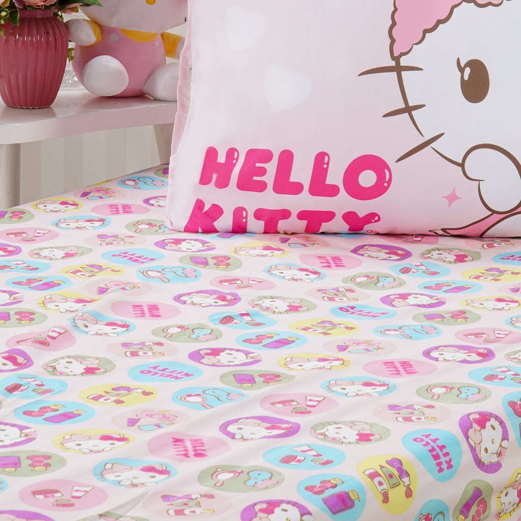 Jogo de Cama Solteiro 2 Pçs Hello Kitty 88x188x30 Skin Care