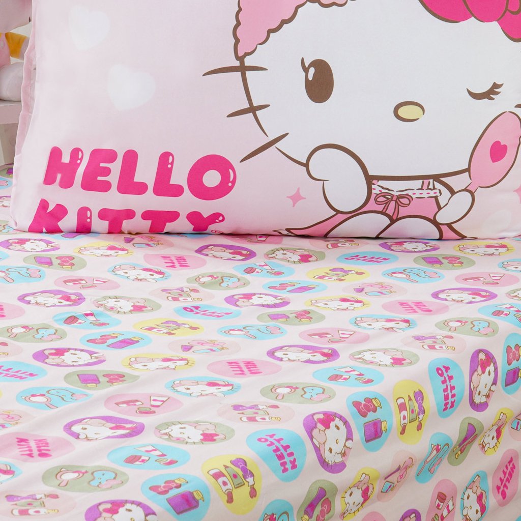 Jogo de Cama Solteiro 2 Pçs Hello Kitty 88x188x30 Skin Care