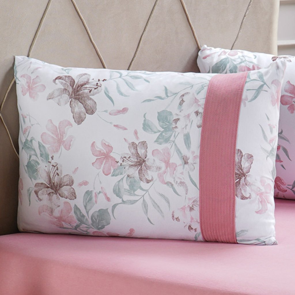 Jogo de Cama Solteiro Malha 2 Pçs Bella Cama New 88x188cm Rosa