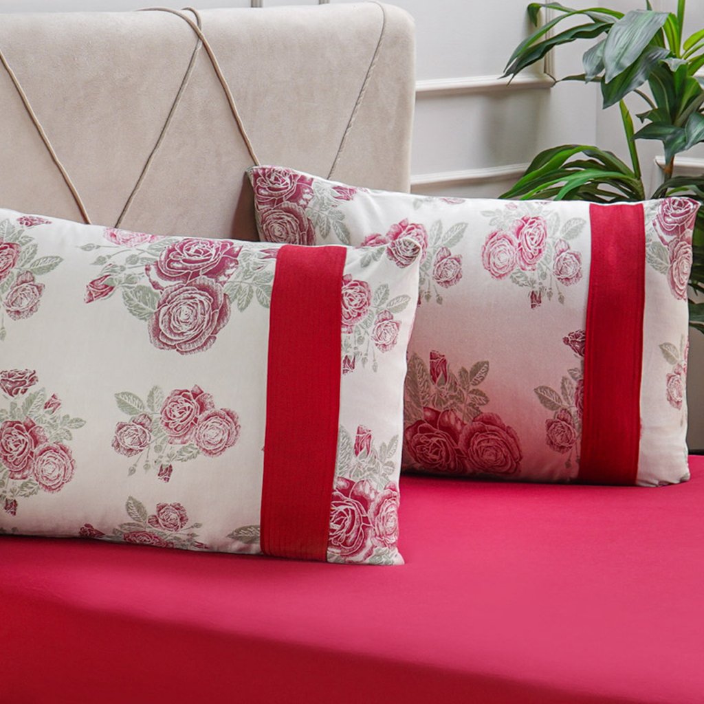Jogo de Cama Solteiro Malha 2 Pçs Bella Cama New 88x188cm Vermelho